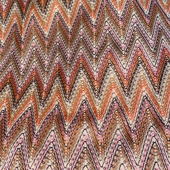 Eloquii Zigzag Midi Dress in Orange and Cream - Picture 10 of 10